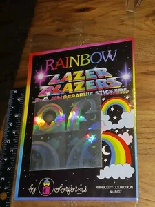 Vintage Stickers, Lazer Blazer Rainbows,1 Pkg, (Chewbx) - Picture 1 of 3