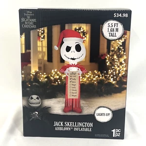Nightmare Before Christmas Jack Skellington Inflatable DISNEY Christmas 5.5" NIB - Picture 1 of 3