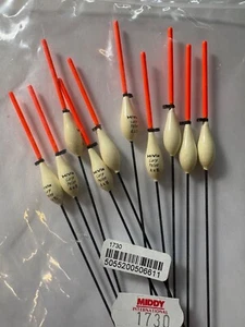 Middy HI VIz pellet Pole FLOAT TRADE PACK OF 10 FLOATS Various SIZES - Picture 1 of 4