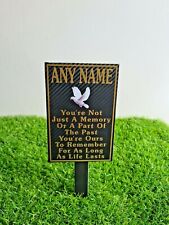 Memorial Plaque Personalised In Loving Memory marker grave headstone plate gold