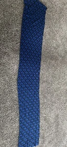 Michael Kors winter Scarf blue with signature MK print in black acrylic - Picture 1 of 5