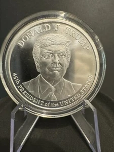 45. Präsident Donald J Trump 1 oz 999 Silbermedaille MAGA (GSM) - Bild 1 von 7