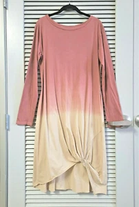 wine ombre front knot detail midi dress M - Picture 1 of 2