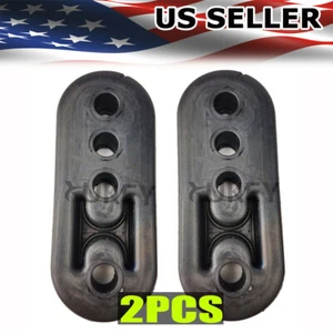 2x Universal Car Rubber Exhaust Tail Pipe Mount Bracket Hanger 4 Hole Adjustable - Picture 1 of 6