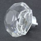 1-3/4" bouton en verre coupe étoile transparent
