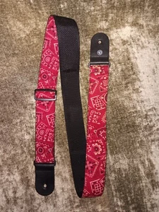 Flowered Plaid Guitar Strap - Excellent! - Picture 1 of 4