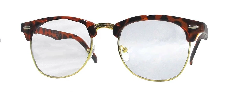 Óculos fantasia estilo tartaruga e armação dourada anos 50 óculos vovô/freira - Imagem 1 de 1