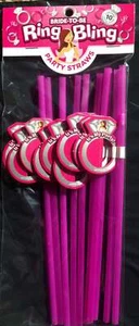 Braut Party Zubehör Junggesellinnenabschied Braut Strohhalme Ring Glitzer Dusche Deko Cocktail - Bild 1 von 1