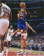 Damon Stomire Toronto Raptors Signd 16x20 Lay Upvs Bulls Photo w/"ROY 95-96"Ins