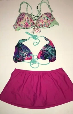 Catalina Swim Suits Bottoms & Tops Bikini Large & Small Multi-Color Bundle Of 3 - Image 1 of 4