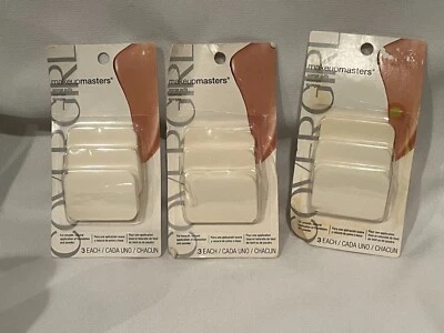 3 bocanadas de esponja vintage de maquillaje para niñas - los paquetes tienen daños ver fotos Foto 1 de 4