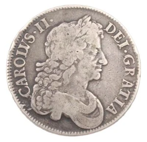1676 Great Britain silver Crown Charles II nice a/VF - Picture 1 of 2
