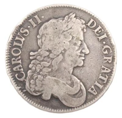 1676 Great Britain silver Crown Charles II nice a/VF - Image 1 of 2