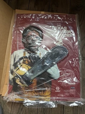 Texas Chainsaw Massacre Part 2 3D 灯箱视频商店展示插入件-罕见  — 第 1/4 张图片