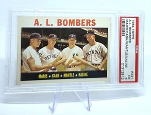 1964 Topps AL Bombers Mickey Mantle Roger Maris Kaline Cash #331 PSA 5 Vintage - Picture 1 of 3