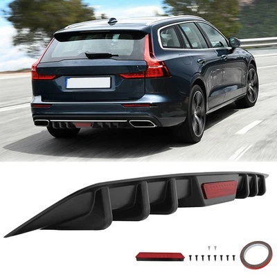 Alerón de parachoques difusor trasero para Volvo V60 V70 V90 con tira reflectante LED Foto 1 de 4
