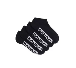 4 Pairs X Bonds Kids Logo Cushioned Low Cut Black Socks - Picture 1 of 3
