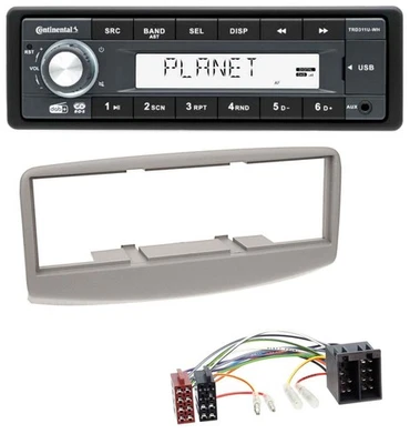 Continental MP3 AUX USB DAB 1DIN Autoradio für Fiat Multipla 186 1999-2010 grau - Bild 1 von 4