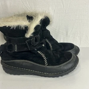 Botas de invierno Sorel para mujer Tootega de piel sintética negras gamuza punta redonda al tobillo talla 8,5 - Imagen 1 de 7