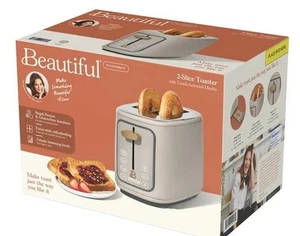 Beautiful 2 Slice Toaster with Touch-Activated Display, Porcini Taupe NEW - Picture 1 of 7