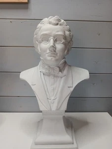 "Busto de yeso pesado F Schubert 12"" de alto" - Imagen 1 de 11