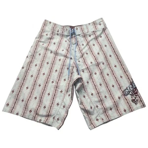 Reef Board Shorts Mens Large Blue Brown Floral Hawaiian Swim Trunks Surf Beach - Picture 1 of 8