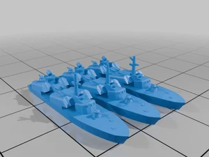 3x 1:700 Cold War Soviet OSA-1 Missile Boat - Picture 1 of 1