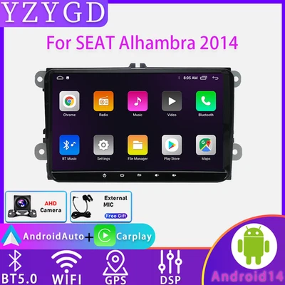For 2014 SEAT Alhambra Android GPS Carplay Radio Multimedia Car Stereo Screen FM - Bild 1 von 4