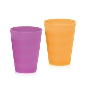Tupperware Junge Welle Becher Duo Trinkbecher lila orange - Bild 1 von 1