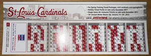 2012 ST LOUIS CARDINALS MLB MAGNET SCHEDULE - SHELTER INSURANCE - Picture 1 of 1
