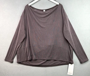 Lululemon Drapey Softstreme schulterfreies Langarmshirt Espresso LW3ICCS - Bild 1 von 8