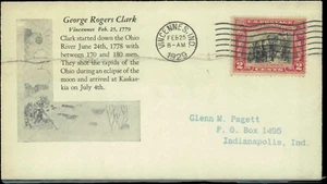 SAVOYSTAMPS- USA Cover -1929- George Rogers Clark -# 651 FDC, Vincennes, Indiana - Picture 1 of 1