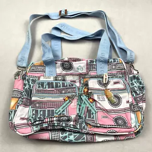Harajuku Lovers Crossbody Bag Satchel Tote Say Cheese Flash A Smile Camera Blue - Picture 1 of 24