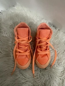 Converse All Star Youth 11 Shoes Sneakers Orange High Top 357206F - Picture 1 of 10
