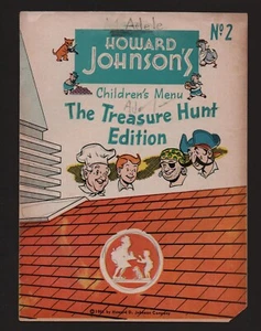 1961 Howard Johnson's Children's Menu Treasure Hunt Comic Book 2 - 16 Pages - Picture 1 of 4
