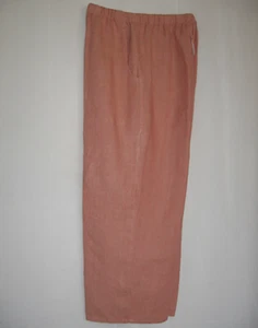 FLAX Small fits Medium Flood pant Mango Med. Wgt linen flowy wide leg Pockets - Picture 1 of 3