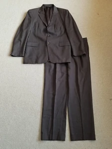 Mens Suit-JOS. A.  BANK-brown tweedy 100% worsted wool 2-button single vent-42R - Picture 1 of 8