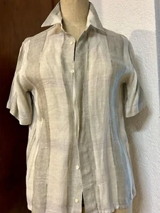 Damen Sommer Hemd Bluse Gr. S 100% Leinen - Bild 1 von 8