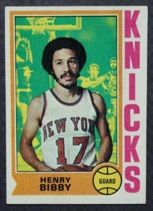 Tarjeta de baloncesto Topps autografiada por Henry Bibby estrella de los New York Knicks 1974-75 genial- - Imagen 1 de 1