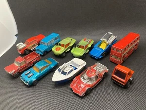 Vintage Lesney Matchbox Lot Cars Big Banger Land Rover Buggy Pickup Firebird Cab - Picture 1 of 24