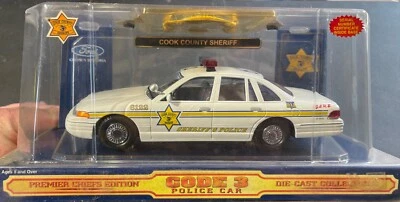 Code 3 Ford Crown Victoria Cook County Sheriff Police Car 1/24 New Model Kit - Image 1 of 4