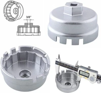 Oil Filter Tool for Toyota Lexus Prius Camry RAV4, Fits 3/8" & 1/2" Drive - Image 1 of 4