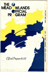Vintage 1977 MEADOWLANDS OFFICIAL PROGRAM! Rare HORSE RACING Racetrack Program! - Picture 1 of 6