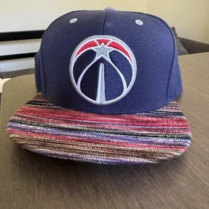 Neu ohne Etikett Washington Wizards Mitchell & Ness NBA blaue Mütze Kappe Druckknopflasche - Bild 1 von 6