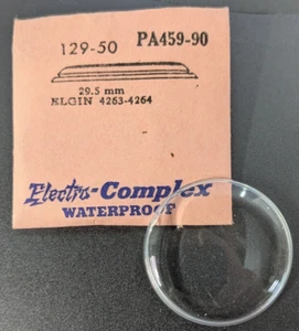 NOS Electro-Complex Acrylic Watch Crystal Elgin 4263-4264 29.5mm 129-50 PA459-90 - Picture 1 of 2