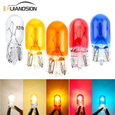 10X W5W T10 Ampoule latérale de voiture halogène pour feux de stationnement 12V - Photo 1/4