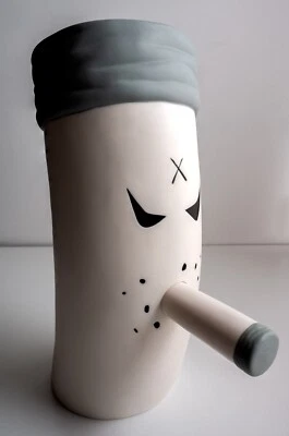 Figura Vinilo Frank Kozik Kidrobot Smokey 12" 300mm Blanco Nuevo en Caja 2007 Foto 1 de 4