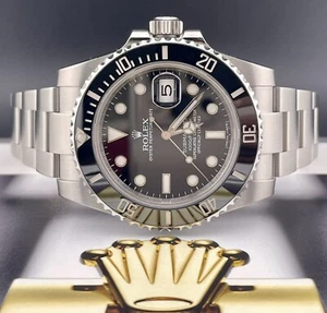 Rolex Submariner Datum 40mm Keramik Edelstahl Schwarzes Ziffernblatt Uhr 116610 - Bild 1 von 8