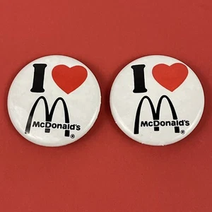Alfileres de Colección Metal I Love McDonalds Pinbacks Botones Comida Rápida Corazón - Imagen 1 de 8