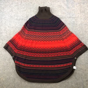 Coldwater Creek Poncho Womens XS / Small Fair Isle Wool Blend Turtleneck Sweater - Picture 1 of 15
